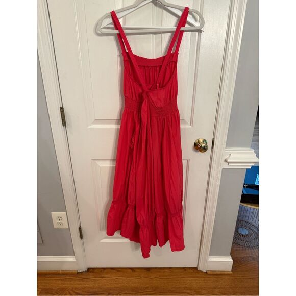Anthropologie Daily Practice Tiered High-Low Midi Sundress in Rose sz L NWT - Picture 8 of 10